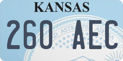 KS license plate 260AEC