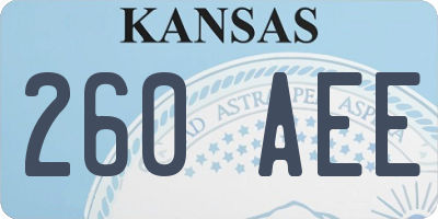 KS license plate 260AEE