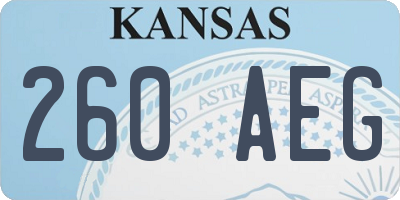 KS license plate 260AEG