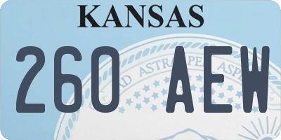 KS license plate 260AEW