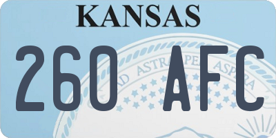 KS license plate 260AFC