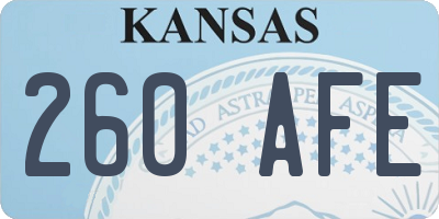 KS license plate 260AFE