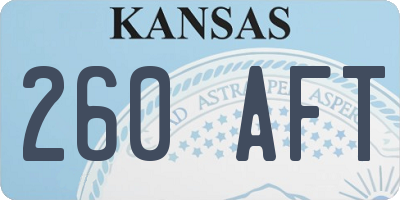 KS license plate 260AFT