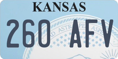 KS license plate 260AFV