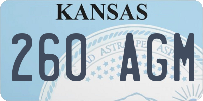 KS license plate 260AGM