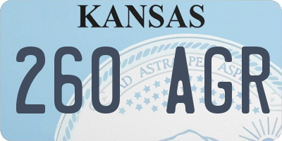 KS license plate 260AGR