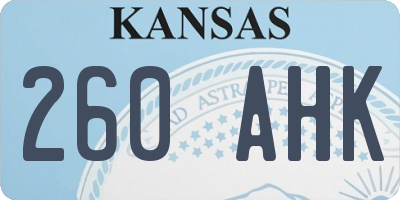 KS license plate 260AHK