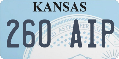 KS license plate 260AIP