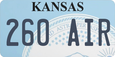 KS license plate 260AIR