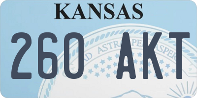 KS license plate 260AKT
