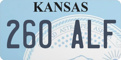 KS license plate 260ALF