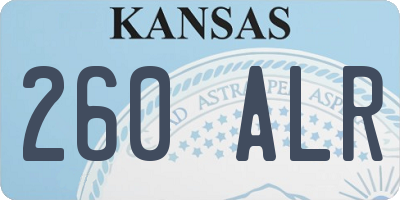 KS license plate 260ALR