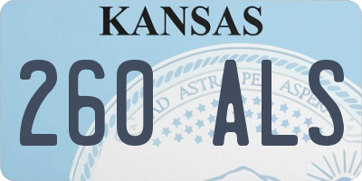 KS license plate 260ALS