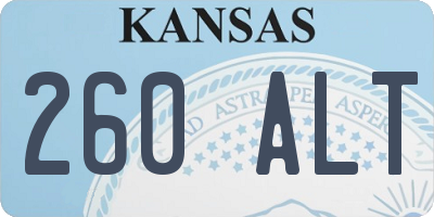 KS license plate 260ALT