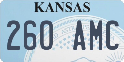 KS license plate 260AMC