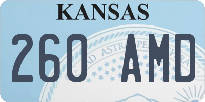 KS license plate 260AMD