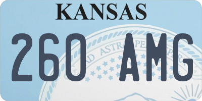 KS license plate 260AMG