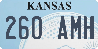 KS license plate 260AMH