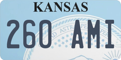 KS license plate 260AMI