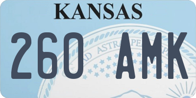 KS license plate 260AMK
