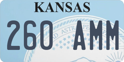 KS license plate 260AMM
