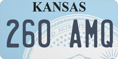 KS license plate 260AMQ