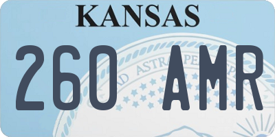 KS license plate 260AMR