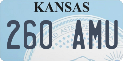 KS license plate 260AMU