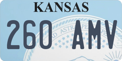 KS license plate 260AMV