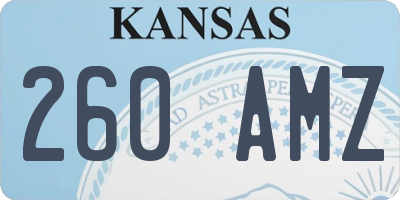 KS license plate 260AMZ