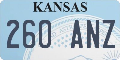 KS license plate 260ANZ