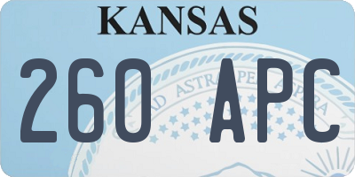 KS license plate 260APC