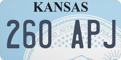 KS license plate 260APJ