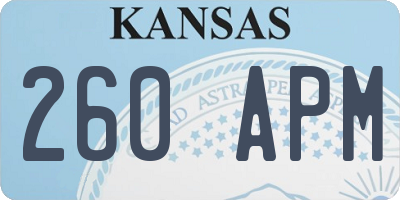 KS license plate 260APM
