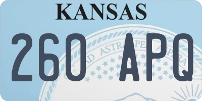 KS license plate 260APQ