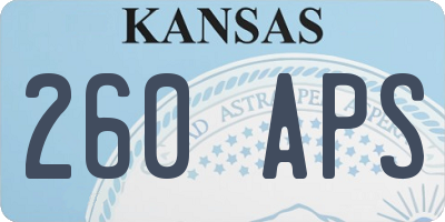 KS license plate 260APS