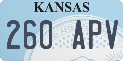 KS license plate 260APV