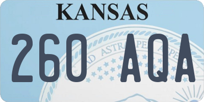 KS license plate 260AQA