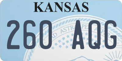 KS license plate 260AQG