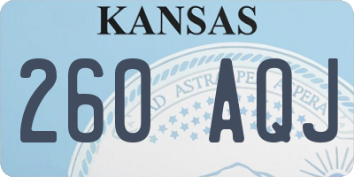 KS license plate 260AQJ