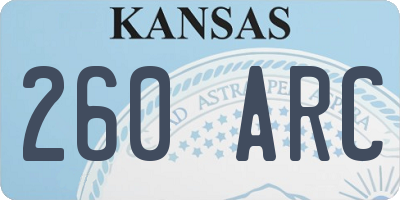 KS license plate 260ARC