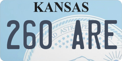 KS license plate 260ARE