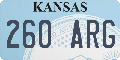 KS license plate 260ARG
