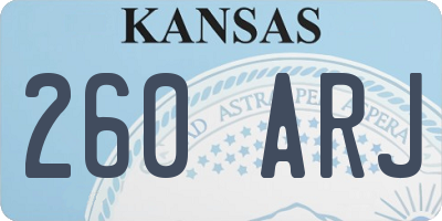 KS license plate 260ARJ