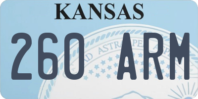KS license plate 260ARM