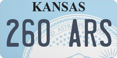 KS license plate 260ARS