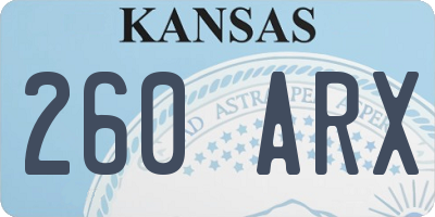 KS license plate 260ARX