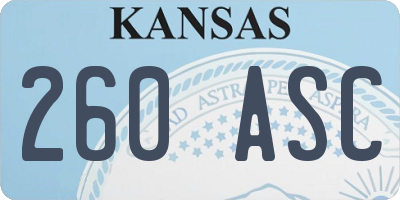 KS license plate 260ASC