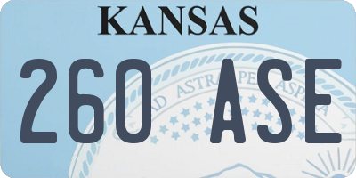 KS license plate 260ASE