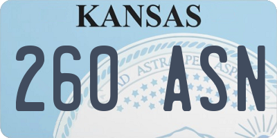 KS license plate 260ASN
